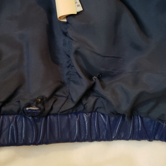Vintage blue leather jacket - Picture 8 of 8